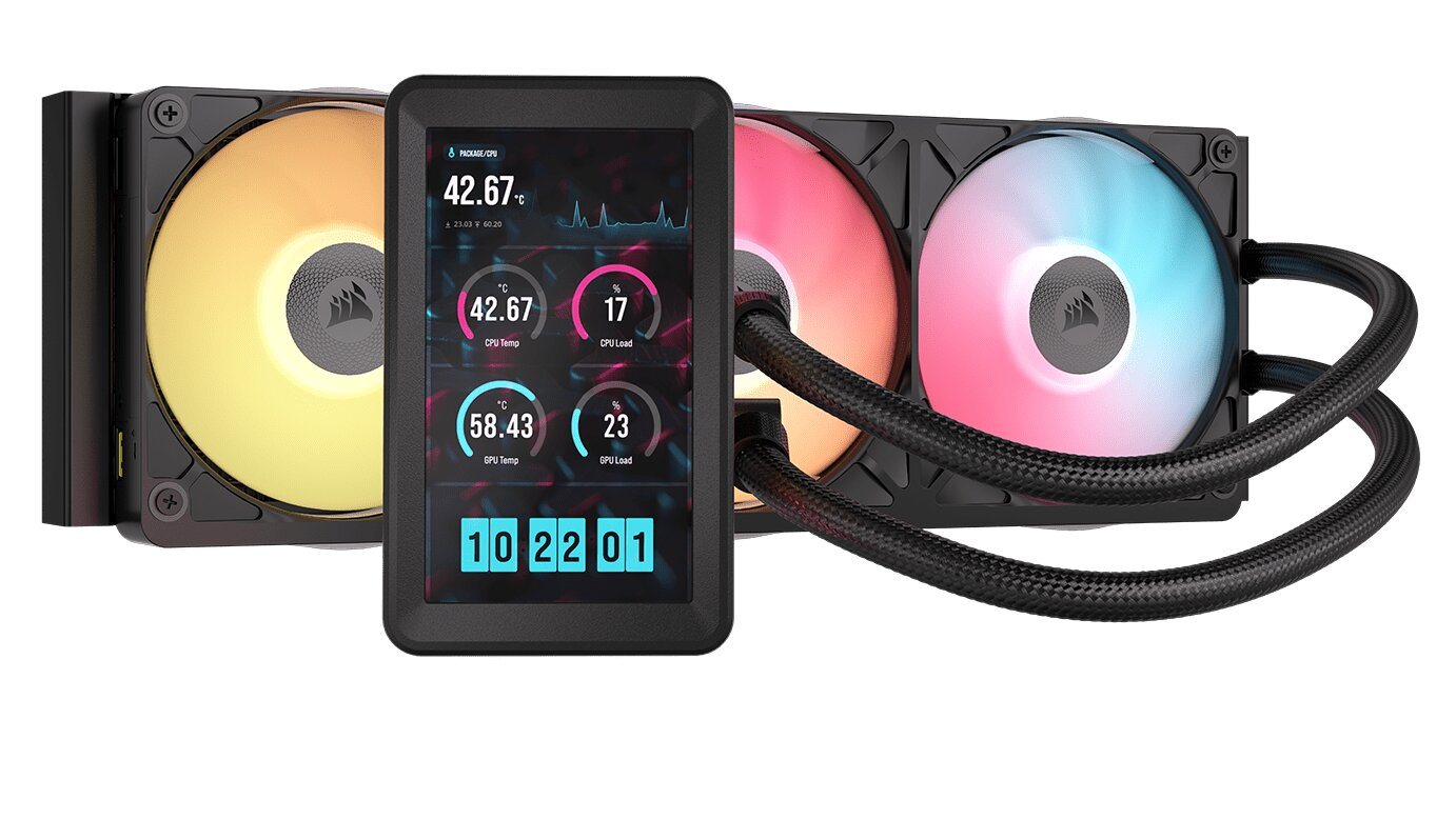 CORSAIR iCUE LINK TITAN II 360 LCD 360mm Liquid Cooler Black