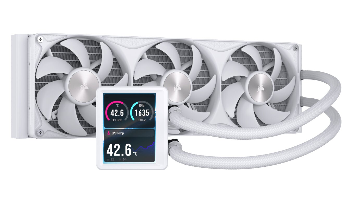 CORSAIR NAUTILUS II 360 LCD 360mm Liquid Cooler White