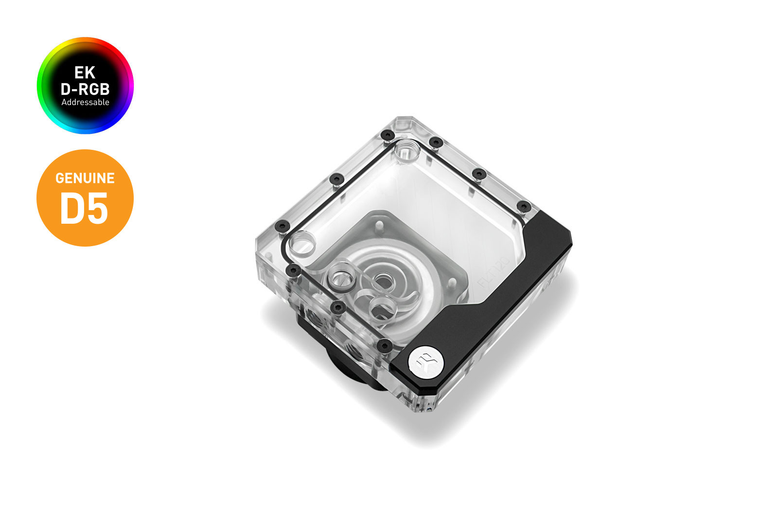 EKWB EK-Quantum Kinetic FLT 120 D5 PWM D-RGB - Plexi Reservoir plat avec pompe