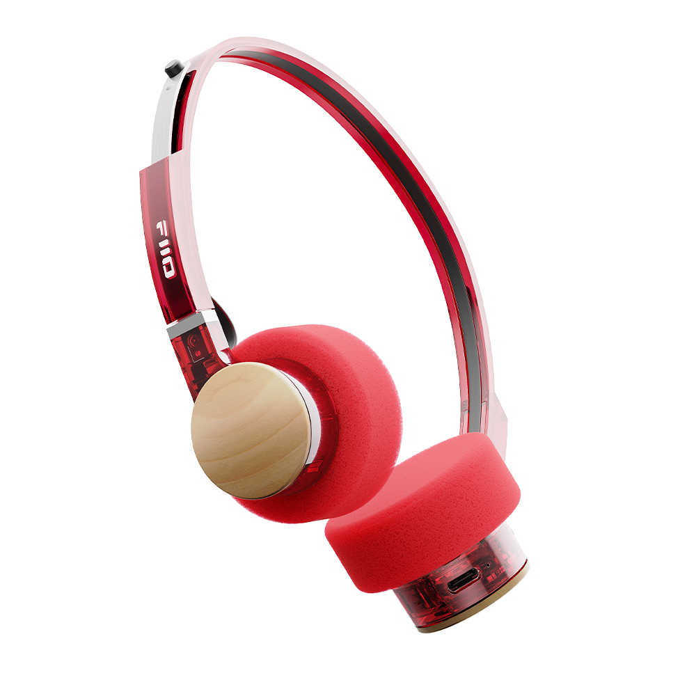 FiiO EH11 Écouteurs Bluetooth rétro on-ear, Bordeaux