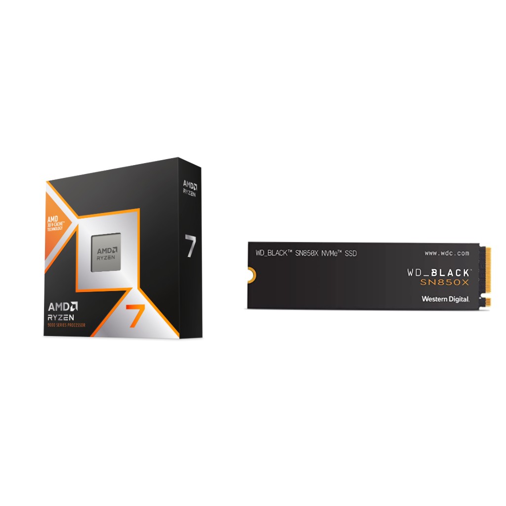 AMD Ryzen 7 9850X3D CPU +  WD Black SN850X 2TB SSD Upgrade Kit