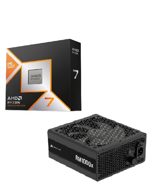 AMD Ryzen 7 9800X3D CPU + CORSAIR RM1000x Power Supply