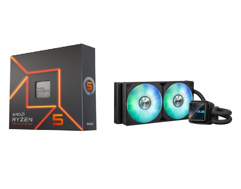 AMD Ryzen 5 7600X CPU + ASUS Prime LC 240 ARGB AIO