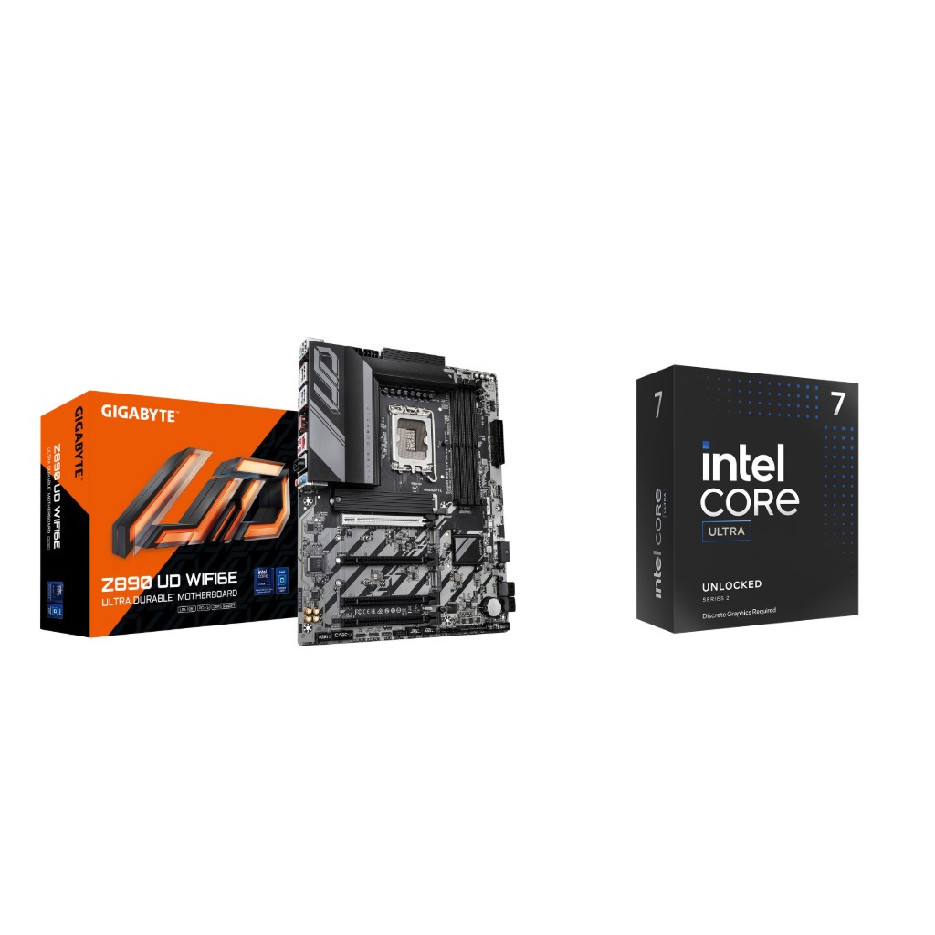 Intel Core Ultra 7 265KF CPU + GIGABYTE Z890 UD WIFI6E Motherboard