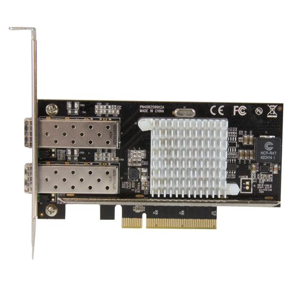 Carte réseau fibre 10G à 2 ports Startech avec SFP+ ouvert - PCIe, puce Intel (PEX20000SFPI)