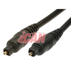 iCAN 5.0mm Fiber Optic Digital Toslink Audio Cable - 6 ft