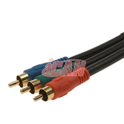 iCAN Premium 3RCA High Definition TV Component Video Cable - 12 ft.