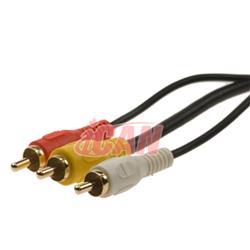 iCAN RCA Audio/Video RG59 Cable (1xVideo, 2xAudio) - 50 ft. (AV 3RCA59U-50)