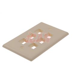 iCAN RJ45 Face Plate 6 Jack, Blanc