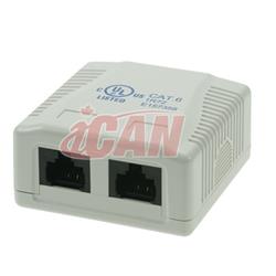 iCAN 2 Ports CAT6e Surface Box  (Wall Box)