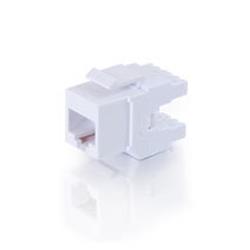 C2G 180 Deg. Cat6 RJ45 UTP Keystone Jack - White (35210)