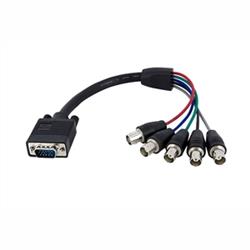 STARTECH Coax HD15 VGA to 5 BNC RGBHV Monitor Cable M/F - 1 ft