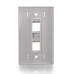 C2G 2-Port Single Gang Multimedia Keystone Wall Plate - White (03411)