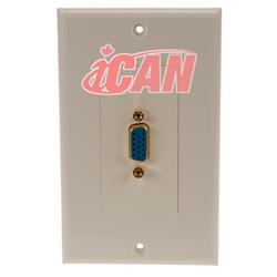 iCAN High Quality SVGA F/F Coupler Decora Type Wall-plate