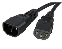 STARTECH Standard Computer Power Cord Extension, C14 to C13, 10 ft.