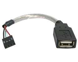 STARTECH USB2.0 Cable - USB A to USB Motherboard 4 Pin Header F/F, 6"