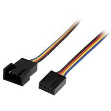 StarTech 12in 4 Pin Fan Power Extension Molex Cable (FAN4EXT12)