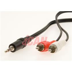 iCAN 3.5mm 2 RCA Male Stereo Cable - 25 ft.