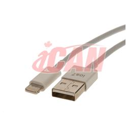 iCAN Lightning Male to USB Male Cable for Data Sync & Charging, 3 ft