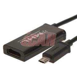 iCAN MHL Adapter Micro USB Male to HDMI Female Adapter for Samsung S3, 11pin, Smartphone/Tablet PCs (ADP MHL-S3-06)