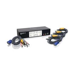 IOGEAR GCS1804 4 Port KVMP Switch with USB 2.0 Hub and Audio