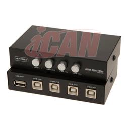 iCAN USB 1 type-A 4 Type-B Manual Switch Box