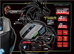 DRAGON WAR G9 Thor Design Blue Sensor Gaming Mouse, w/Mouse Mat