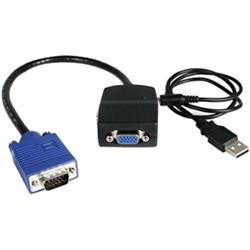 StarTech 2 Port VGA Video Splitter - USB Powered - 1 x HD-15 Video In (ST122LE)