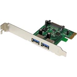 StarTech 2 Port PCI Express SuperSpeed USB 3.0 Card Adapter with UASP - SATA Power - Plug-in Card (PEXUSB3S24)