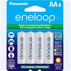 PANASONIC Eneloop AA 2000mAh NiMH Rechargeable Battery 8 Pack