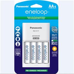 PANASONIC Eneloop AA Smart Charger with 4-AA 2000mAh Combo Kit