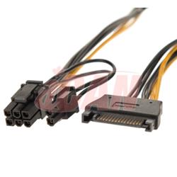 iCAN Internal Power Cable/Cord - 15pin to 6Pin+2Pin PCI Express M/M