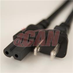 ICAN External Notebook Computer Power Cable 2-Pin "Polarized" - 6ft