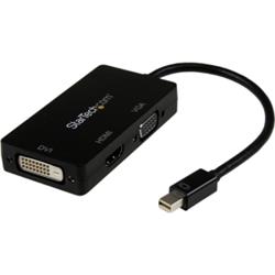 STARTECH Mini DisplayPort to VGA/DVI/HDMI Adapter, 3-in-1 Converter