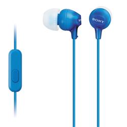 SONY MDR-EX15AP Écouteurs intra-auriculaires EX avec micro et télécommande, bleu(Open Box)