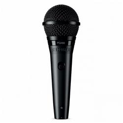 Microphone vocal dynamique SHURE cardioïde, câble XLR et pied perche trépied
