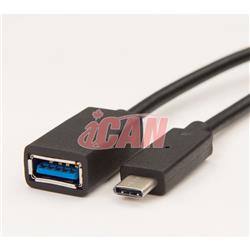 iCAN SuperSpeed USB3.1 (Gen 1) for Type C (M) to Type A (F) 6in Dongle(Open Box)