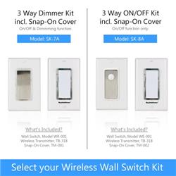 SKYLINK Wireless 3-Way On/Off/Dimmer Kit with Snap-on Cover (SK-7A)(Open Box)