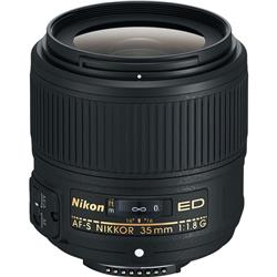 Nikon AF-S NIKKOR 35mm f/1.8G ED Lens | F Mount Lens/FX Format | One Extra-Low Dispersion Element | One Aspherical Element | Su