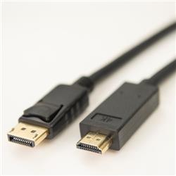 iCAN Premium DisplayPort 1.2 - HDMI 2.0 Ultra HDMI Cable, 10ft