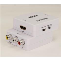 iCAN Mini RCA Composite to HDMI 1080p Converter with 3RCA Composite (Yellow/Red/White) Audio/Video input to 1080P HDMI output f