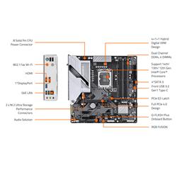(Open Box) GIGABYTE B760M GAMING PLUS WIFI DDR4 LGA 1700 Intel B760 M-ATX Motherboard with DDR4, 2* M.2, PCIe 4.0, Front USB...