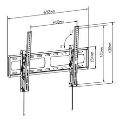 iCAN TV Monitor Wall Mount Bracket for Most 32-70" LED/LCD/OLED TV