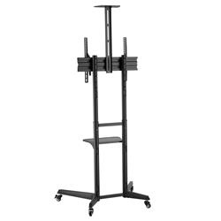 Brateck Versatile & Compact Steel TV Cart (Black)(Open Box)