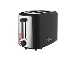 Midea 2-Slice Bread Toaster w/Dual Browning Controls & Crumb Tray, Blk(Open Box)