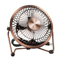 iCAN ATC-401A 4" Retro Air USB Mini Desk Fan - Bronze