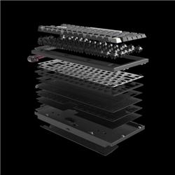 Clavier en aluminium 6063 75% Luminkey 75V2 Tri-Mode, Espace mort gris(Open Box)