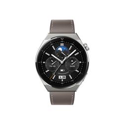 HUAWEI WATCH GT 3 Pro 46mm Classic, Titanium Case with Gray Leather St