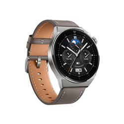 HUAWEI WATCH GT 3 Pro 46mm Classic, Titanium Case with Gray Leather St