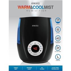 HOMEDICS Warm & Cool Mist Ultrasonic Humidifier 1.4 Gallon